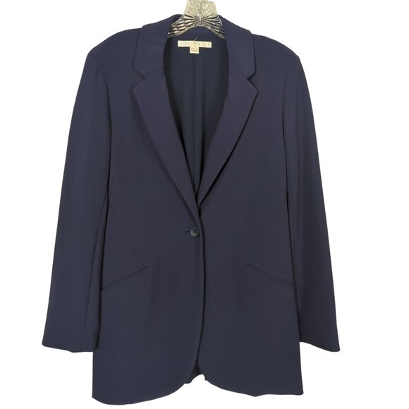 Boston Proper Jackets & Blazers - Boston Proper Blue Blazer Size 14 One button‎ Comfortable Career Slat Pockets